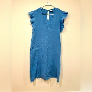 STARK X RUFFLE SLEEVE MIDI DRESS size Large